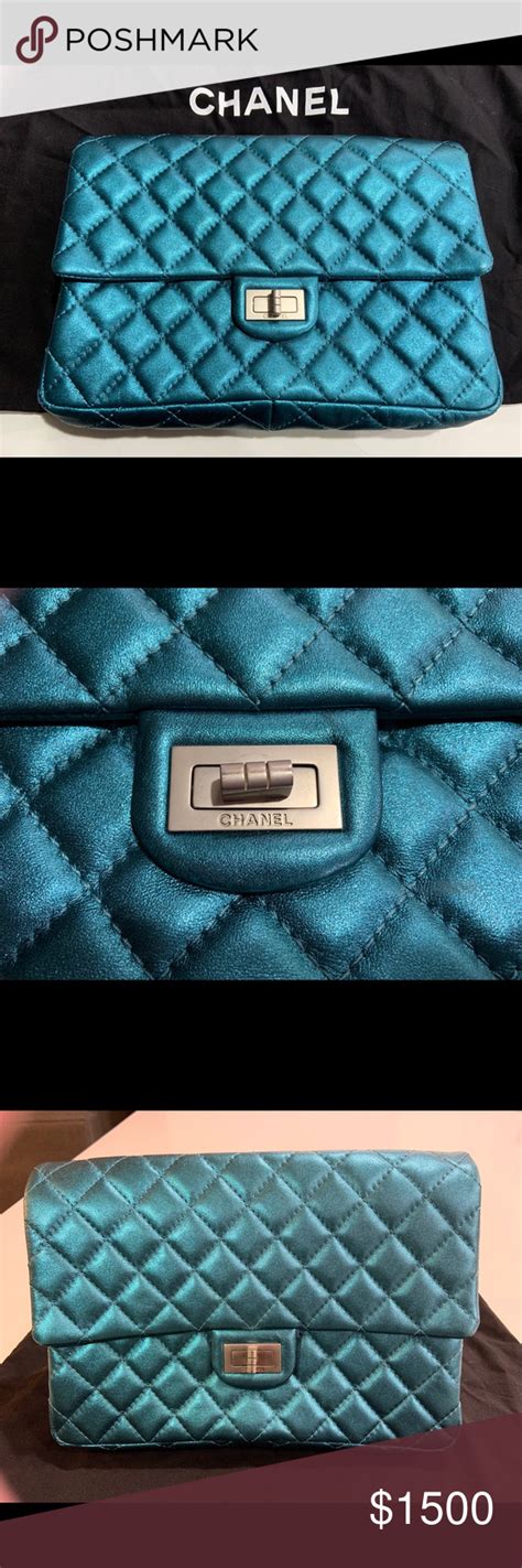 turquoise chanel|chanel reissue bag.